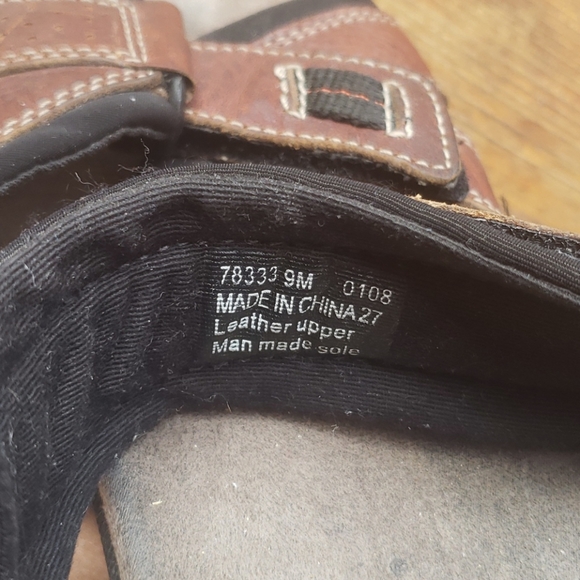 CLARKS Brown Leather Men's Keating Sporty Sandals sz 9 Style 78333 - Picture 10 of 12